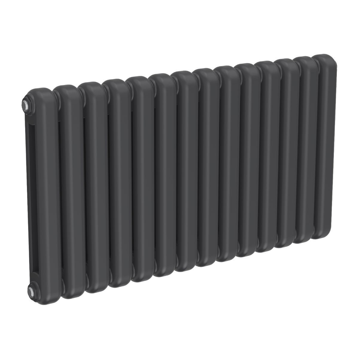 Reina Coneva Horizontal Mild Steel Wall Mounted Heated Towel Rail Radiator Anthracite