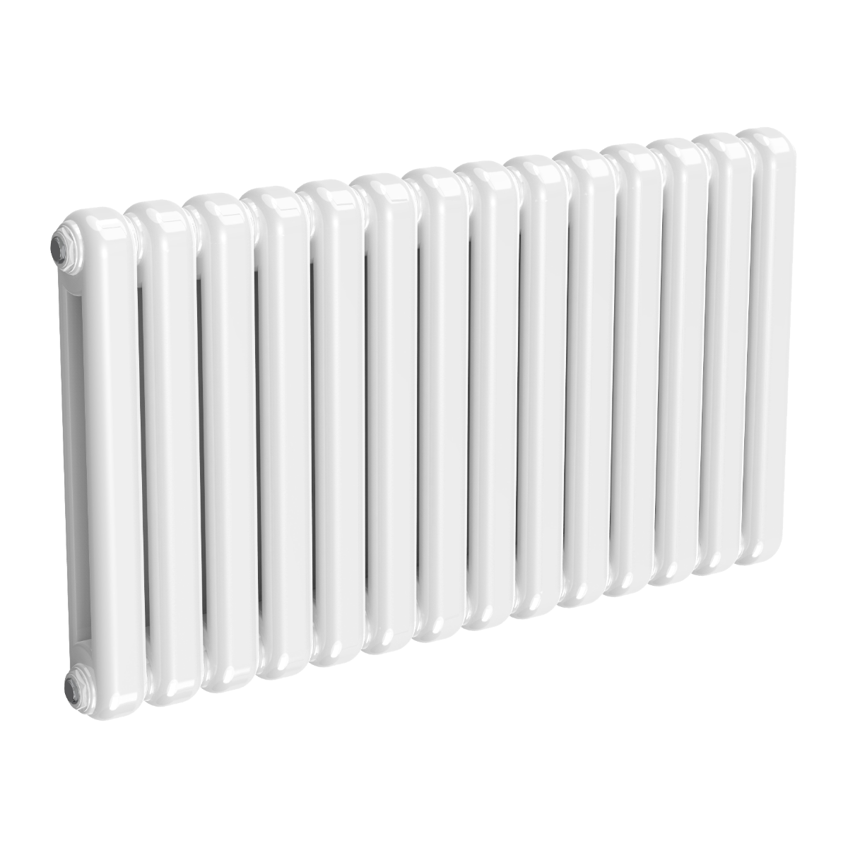 Reina Coneva Horizontal Mild Steel Wall Mounted Heated Towel Rail Radiator White