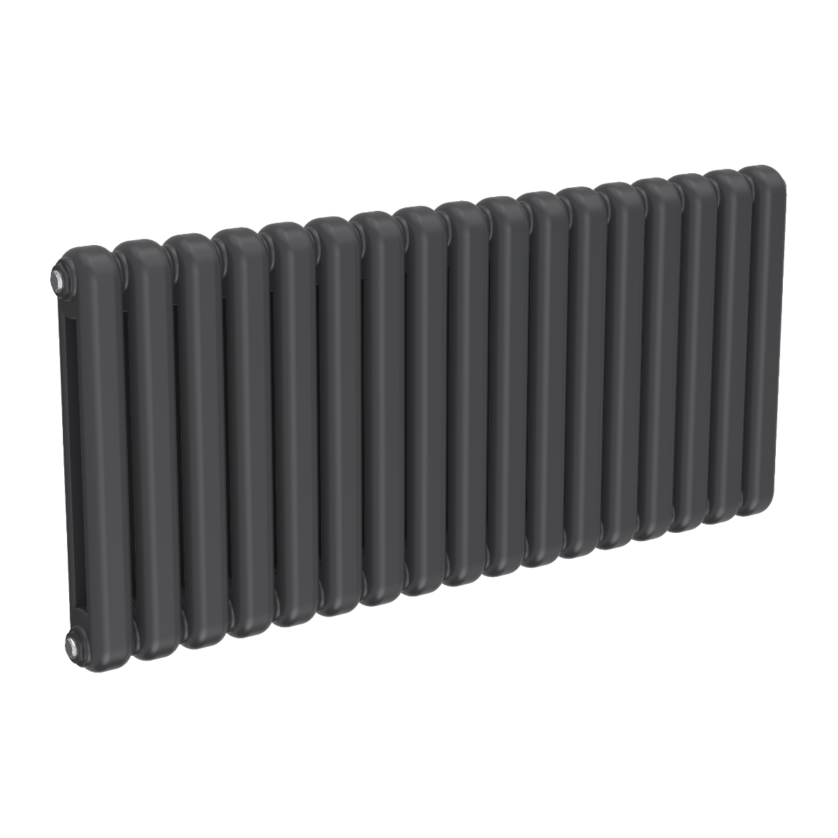 Reina Coneva Horizontal Mild Steel Wall Mounted Heated Towel Rail Radiator Anthracite
