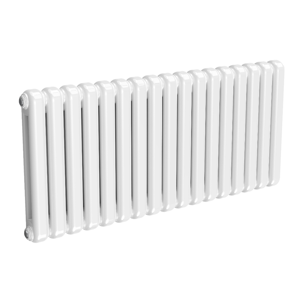 Reina Coneva Horizontal Mild Steel Wall Mounted Heated Towel Rail Radiator White