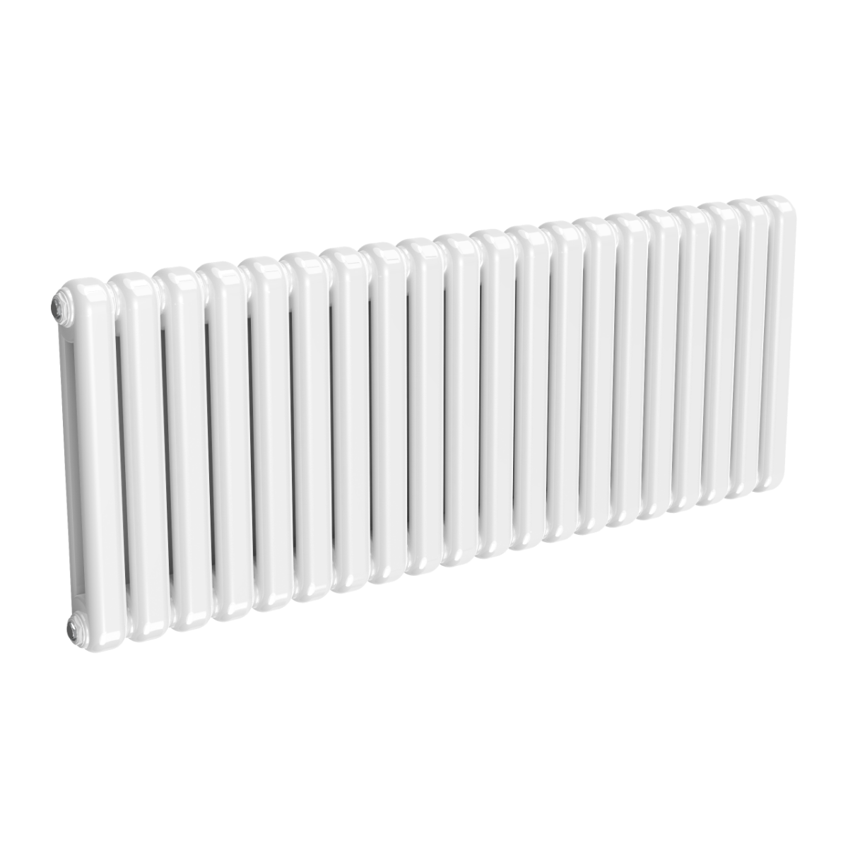 Reina Coneva Horizontal Mild Steel Wall Mounted Heated Towel Rail Radiator White