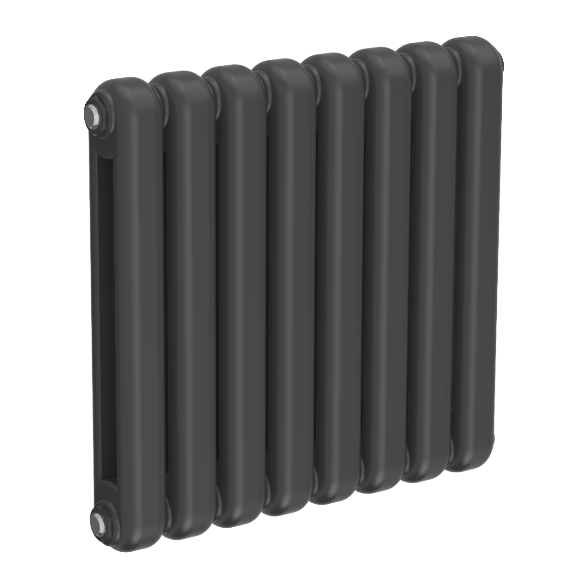 Reina Coneva Horizontal Mild Steel Wall Mounted Heated Towel Rail Radiator Anthracite