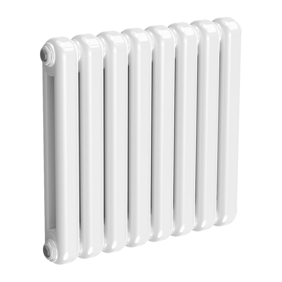Reina Coneva Horizontal Mild Steel Wall Mounted Heated Towel Rail Radiator White