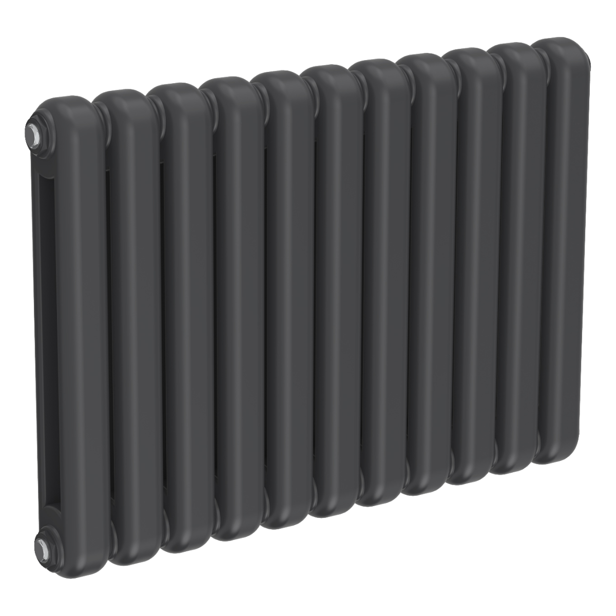 Reina Coneva Horizontal Mild Steel Wall Mounted Heated Towel Rail Radiator Anthracite