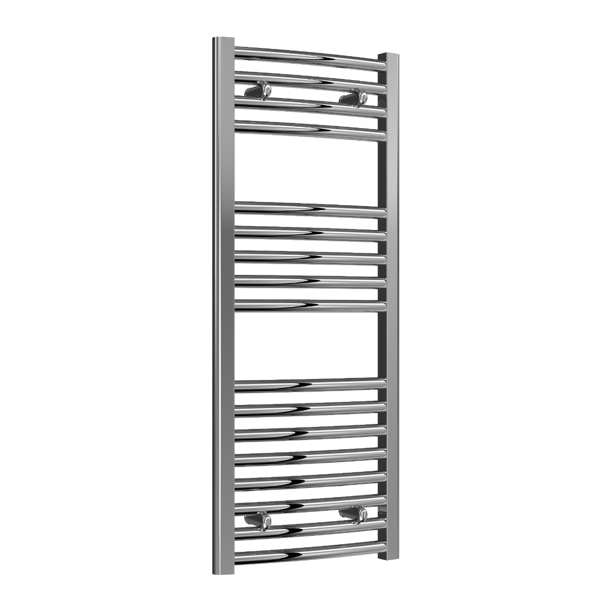 Reina Diva Curved Mild Steel Wall Mounted Heated Towel Rail Radiator Chrome