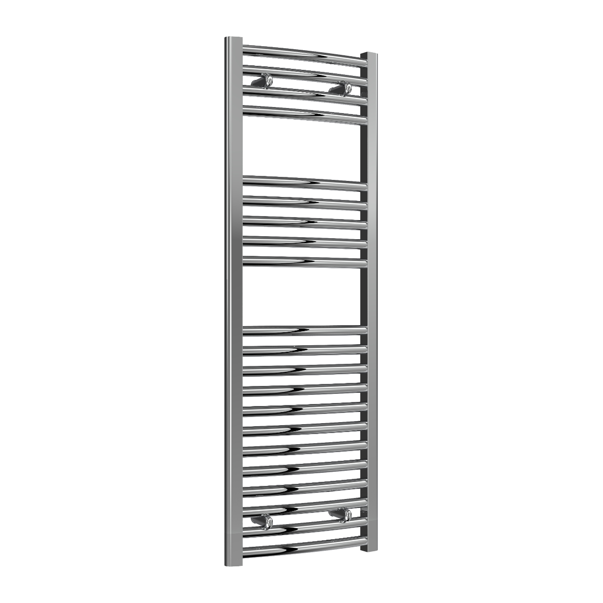 Reina Diva Curved Mild Steel Wall Mounted Heated Towel Rail Radiator Chrome