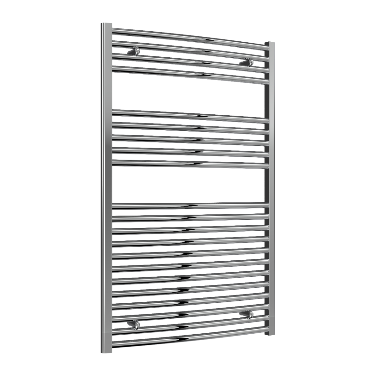 Reina Diva Curved Mild Steel Wall Mounted Heated Towel Rail Radiator Chrome