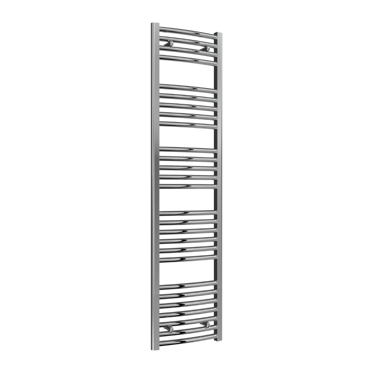 Reina Diva Curved Mild Steel Wall Mounted Heated Towel Rail Radiator Chrome