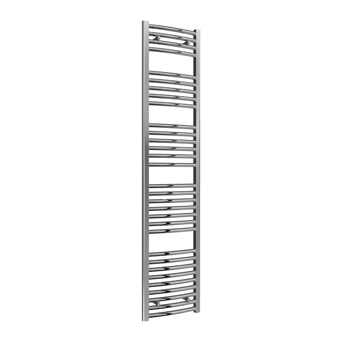 Reina Diva Curved Mild Steel Wall Mounted Heated Towel Rail Radiator Chrome