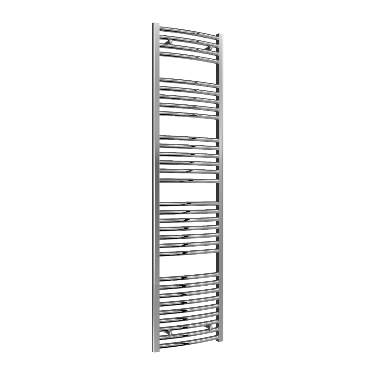 Reina Diva Curved Mild Steel Wall Mounted Heated Towel Rail Radiator Chrome