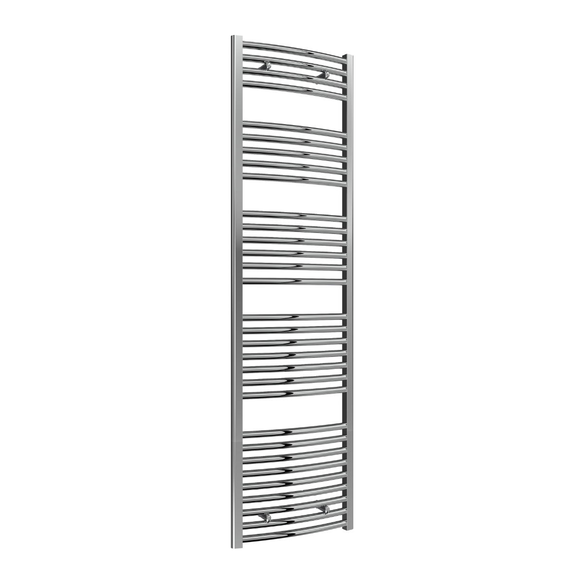 Reina Diva Curved Mild Steel Wall Mounted Heated Towel Rail Radiator Chrome
