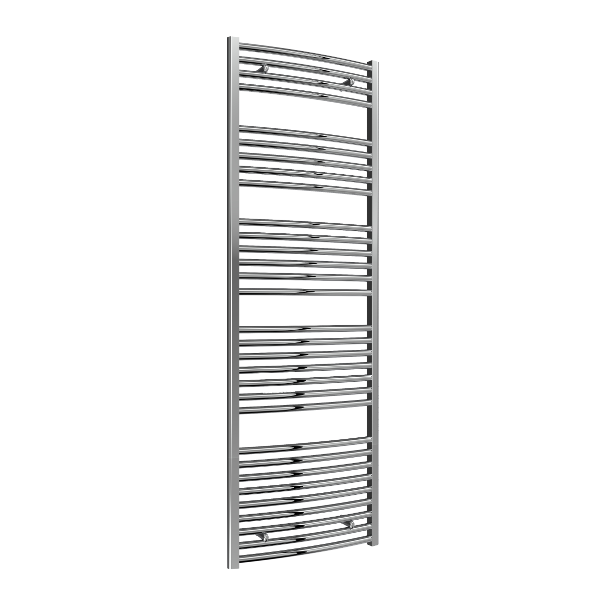 Reina Diva Curved Mild Steel Wall Mounted Heated Towel Rail Radiator Chrome