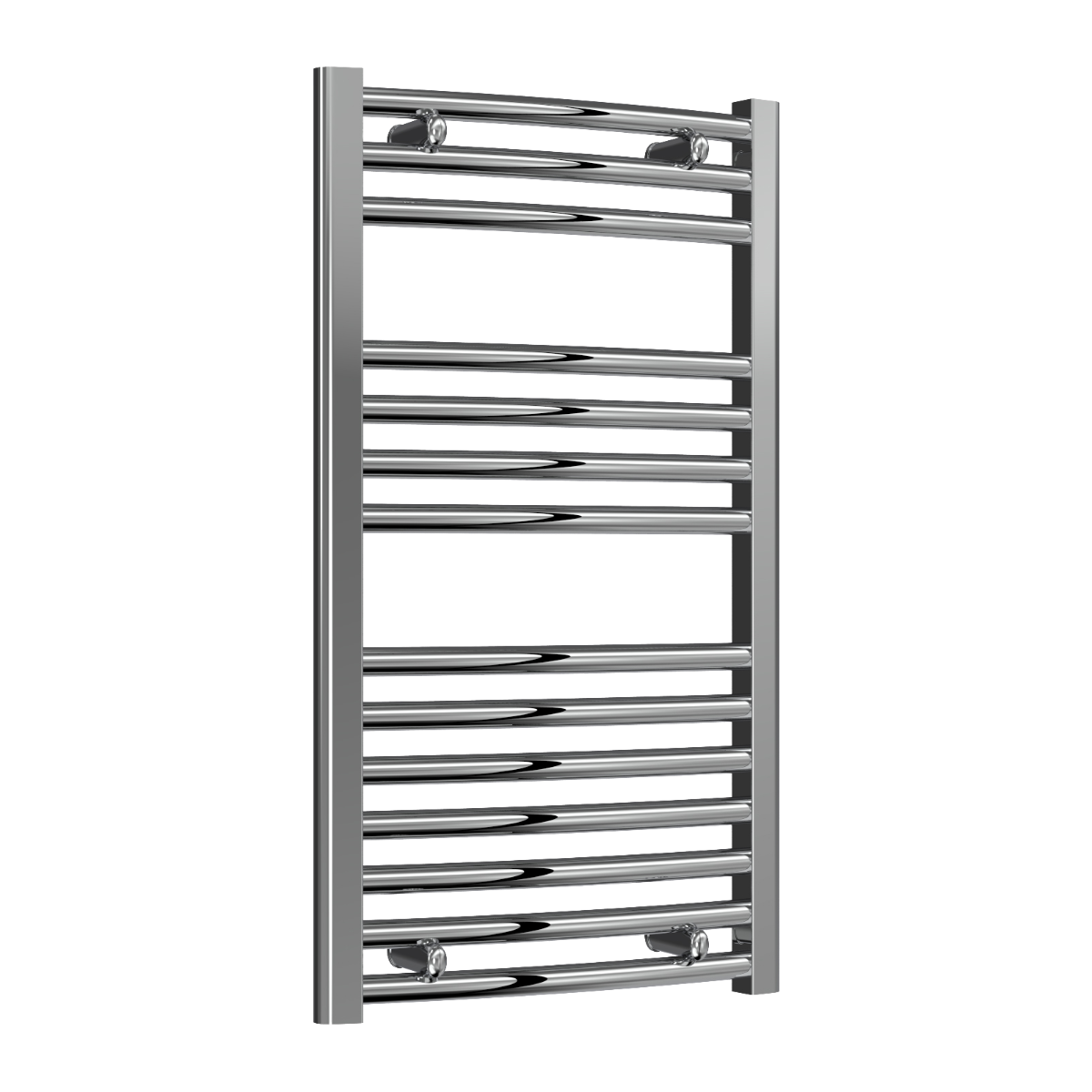 Reina Diva Curved Mild Steel Wall Mounted Heated Towel Rail Radiator Chrome