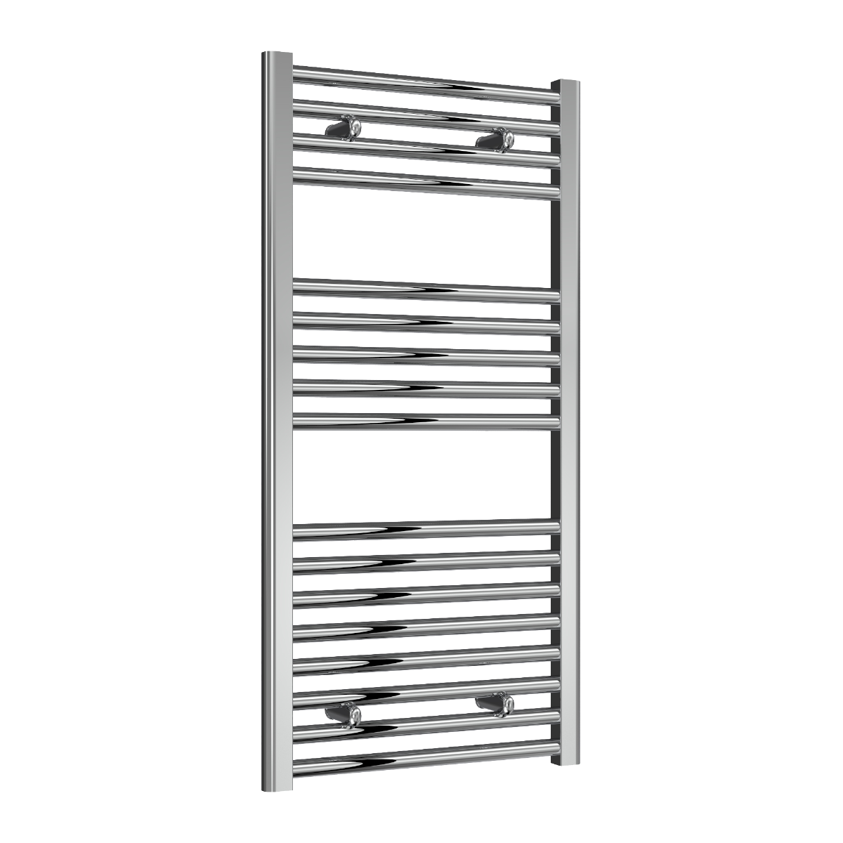 Reina Diva Flat Mild Steel Wall Mounted Heated Towel Rail Radiator Chrome