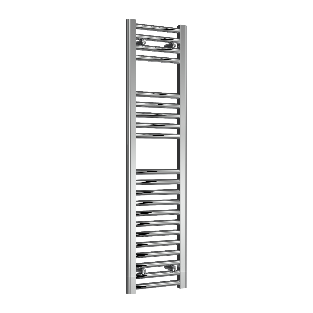 Reina Diva Flat Mild Steel Wall Mounted Heated Towel Rail Radiator Chrome