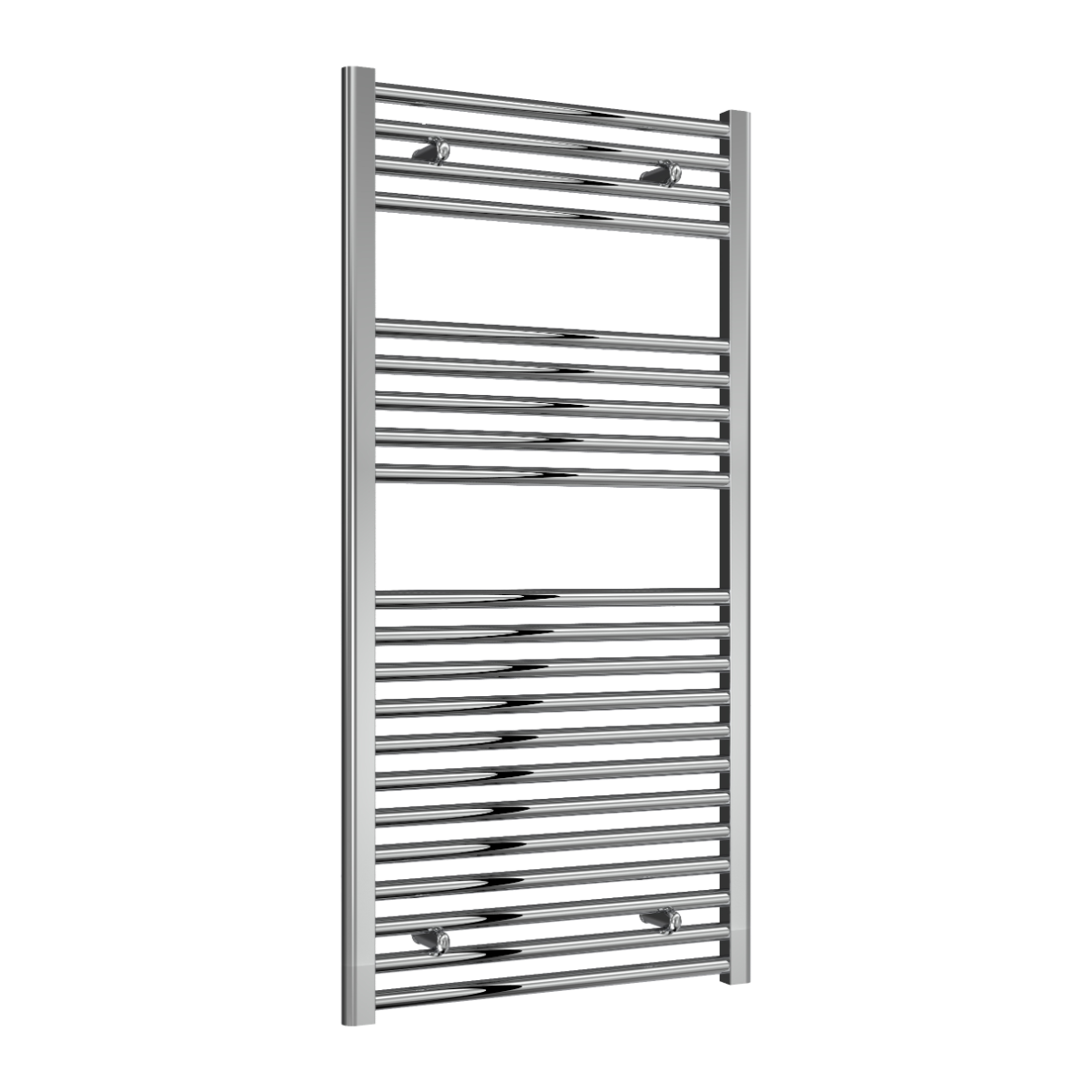 Reina Diva Flat Mild Steel Wall Mounted Heated Towel Rail Radiator Chrome