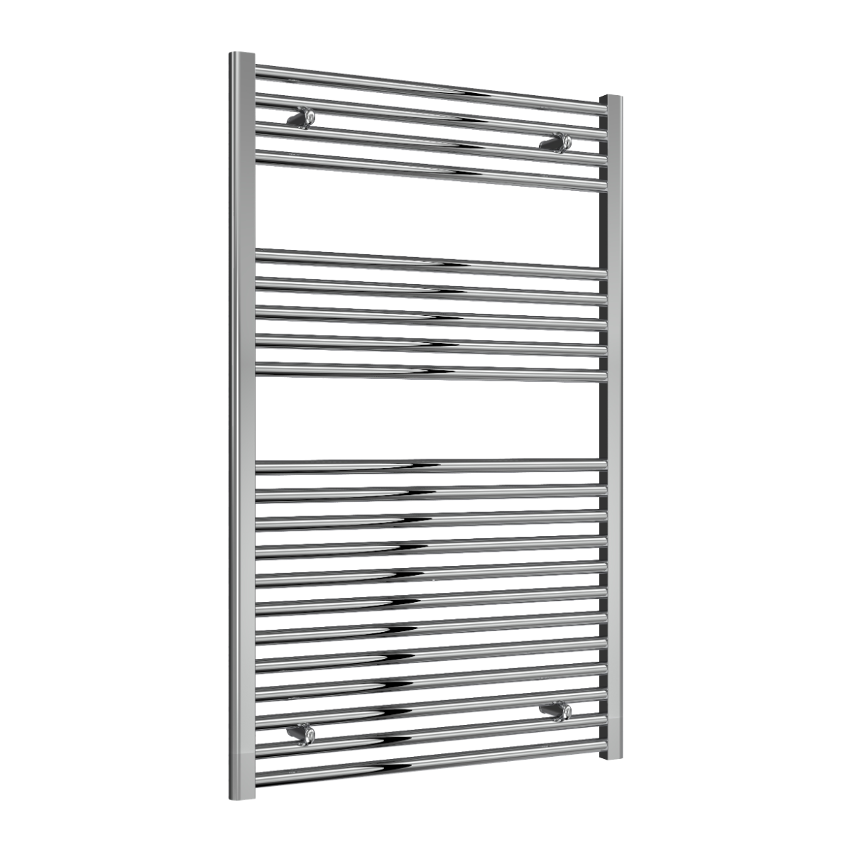 Reina Diva Flat Mild Steel Wall Mounted Heated Towel Rail Radiator Chrome