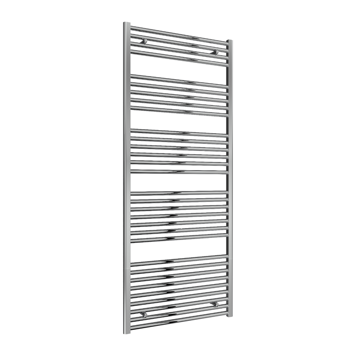 Reina Diva Flat Mild Steel Wall Mounted Heated Towel Rail Radiator Chrome