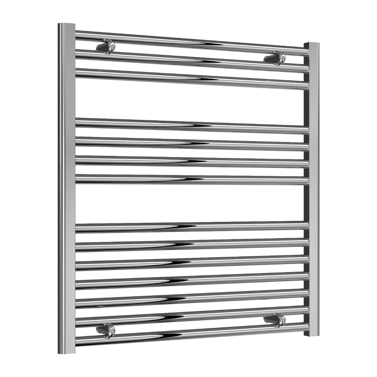Reina Diva Flat Mild Steel Wall Mounted Heated Towel Rail Radiator Chrome