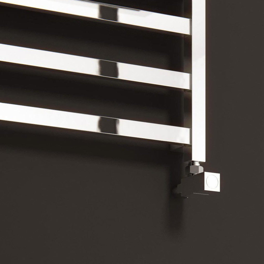 Reina Elvina Mild Steel 350x500 Chrome Towel Rail