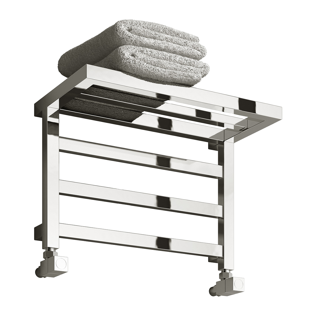 Reina Elvina Mild Steel 350x500 Chrome Towel Rail