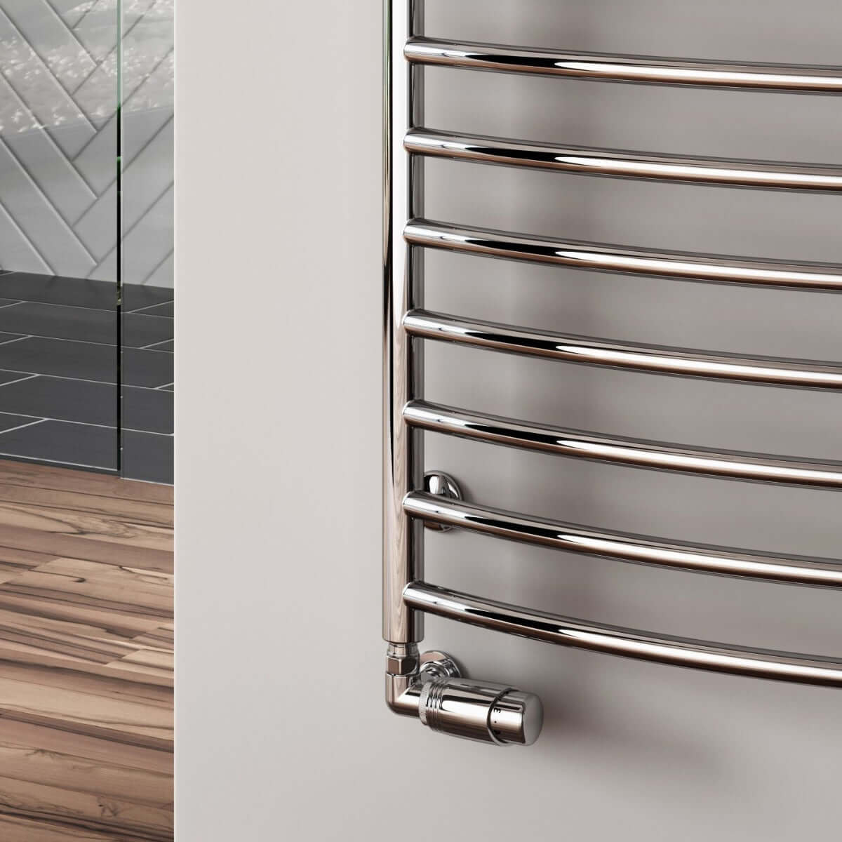 Reina EOS Stainless Steel Wall Mounted Heated Towel Rail Radiator Polished