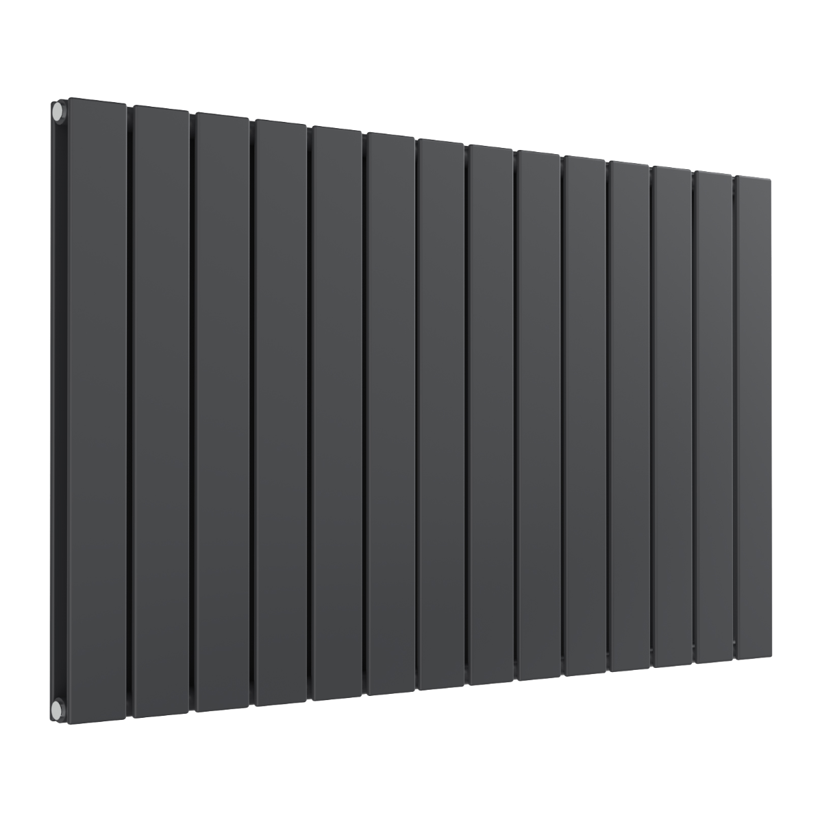 Reina Flat Horizontal Double Mild Steel Wall Mounted Heated Towel Rail Radiator Anthracite
