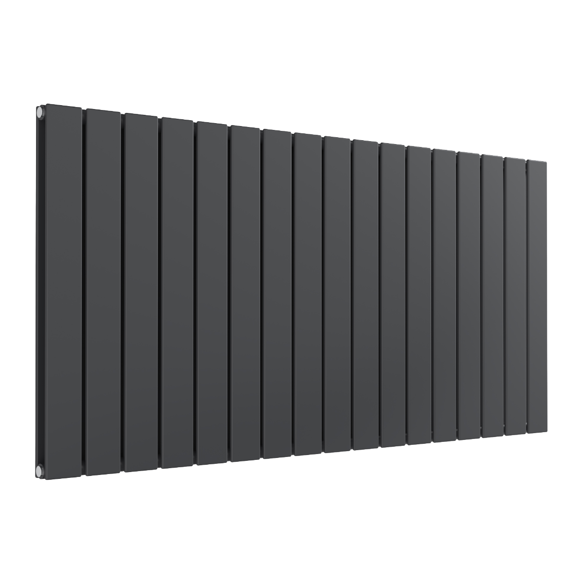 Reina Flat Horizontal Double Mild Steel Wall Mounted Heated Towel Rail Radiator Anthracite