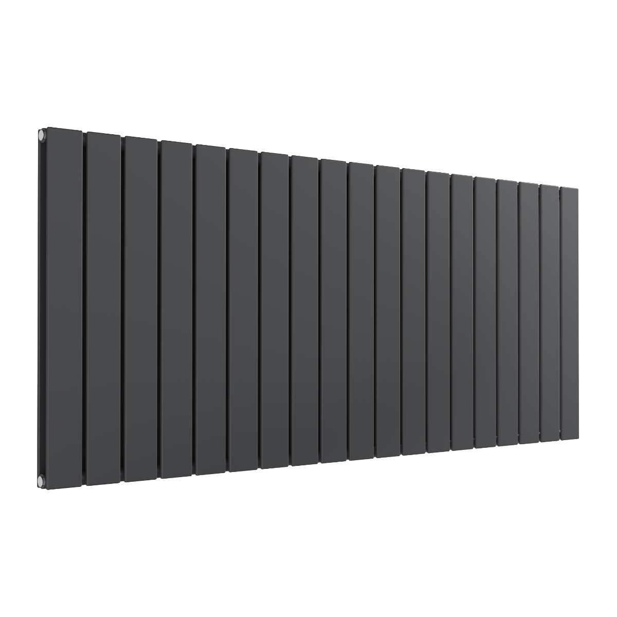 Reina Flat Horizontal Double Mild Steel Wall Mounted Heated Towel Rail Radiator Anthracite
