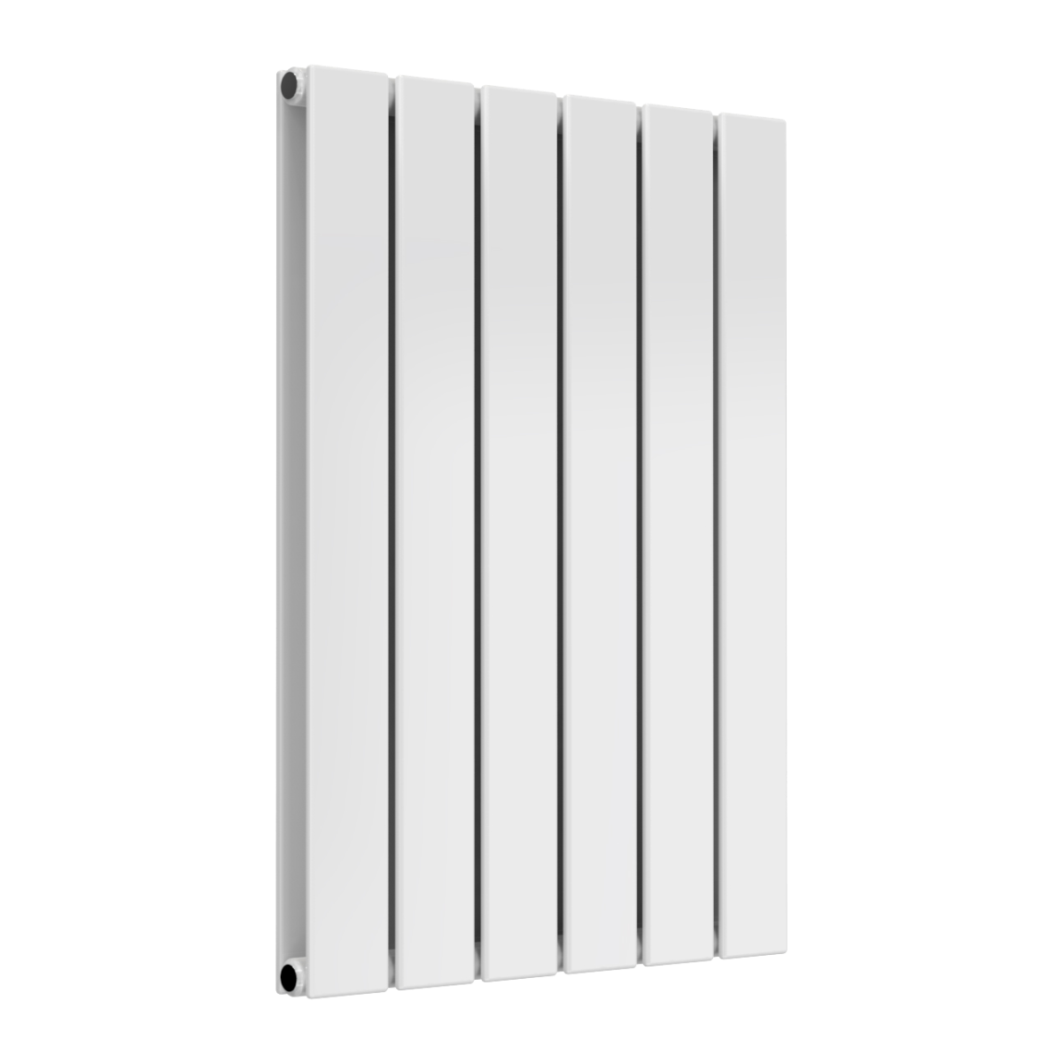 Reina Flat Horizontal Double Mild Steel Wall Mounted Heated Towel Rail Radiator White
