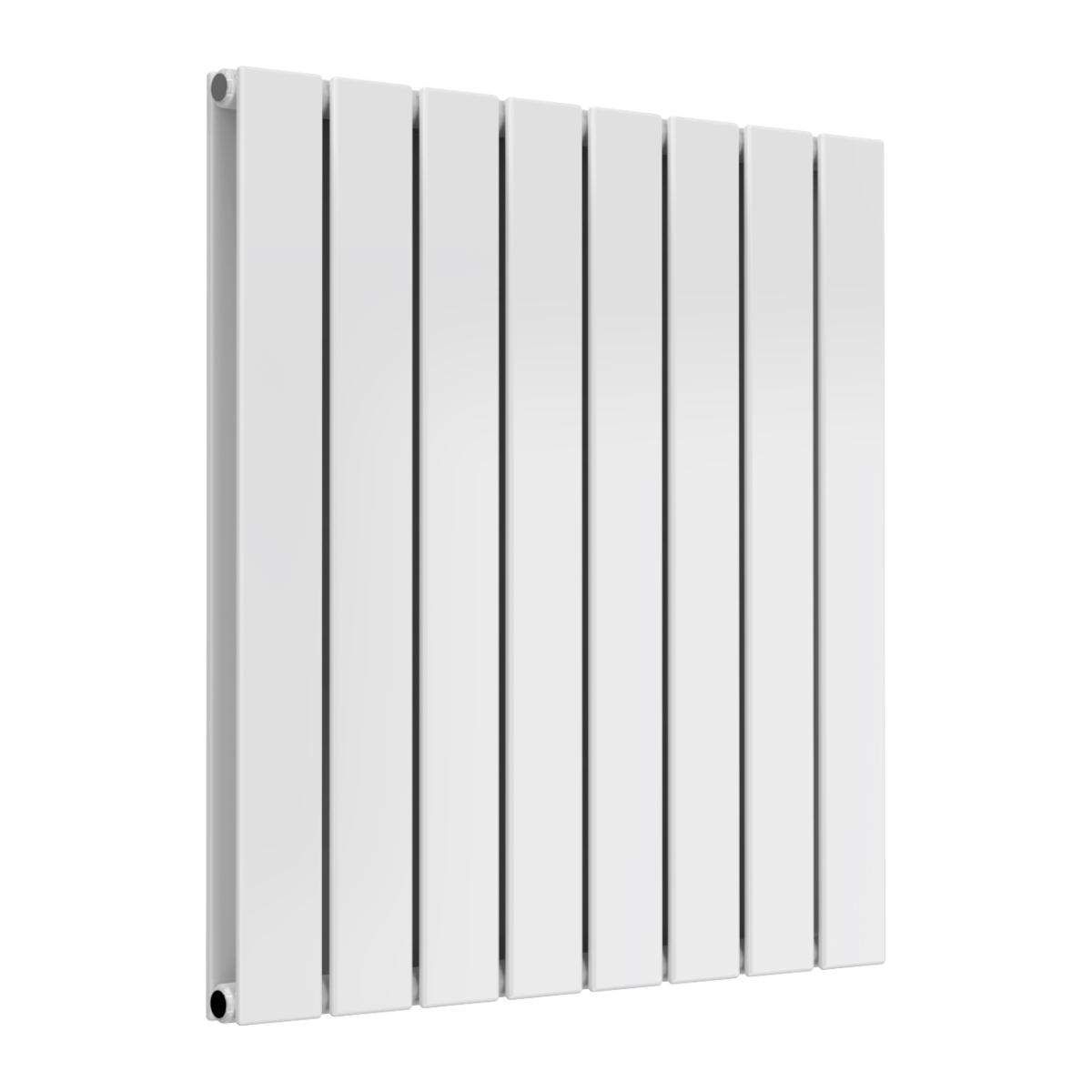 Reina Flat Horizontal Double Mild Steel Wall Mounted Heated Towel Rail Radiator White