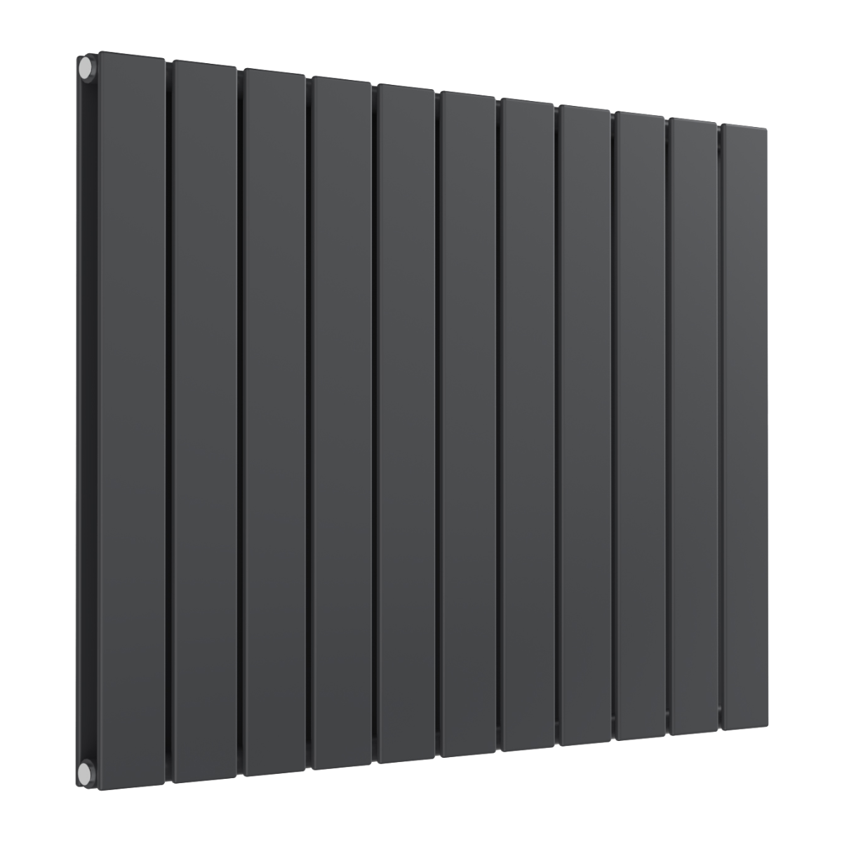 Reina Flat Horizontal Double Mild Steel Wall Mounted Heated Towel Rail Radiator Anthracite
