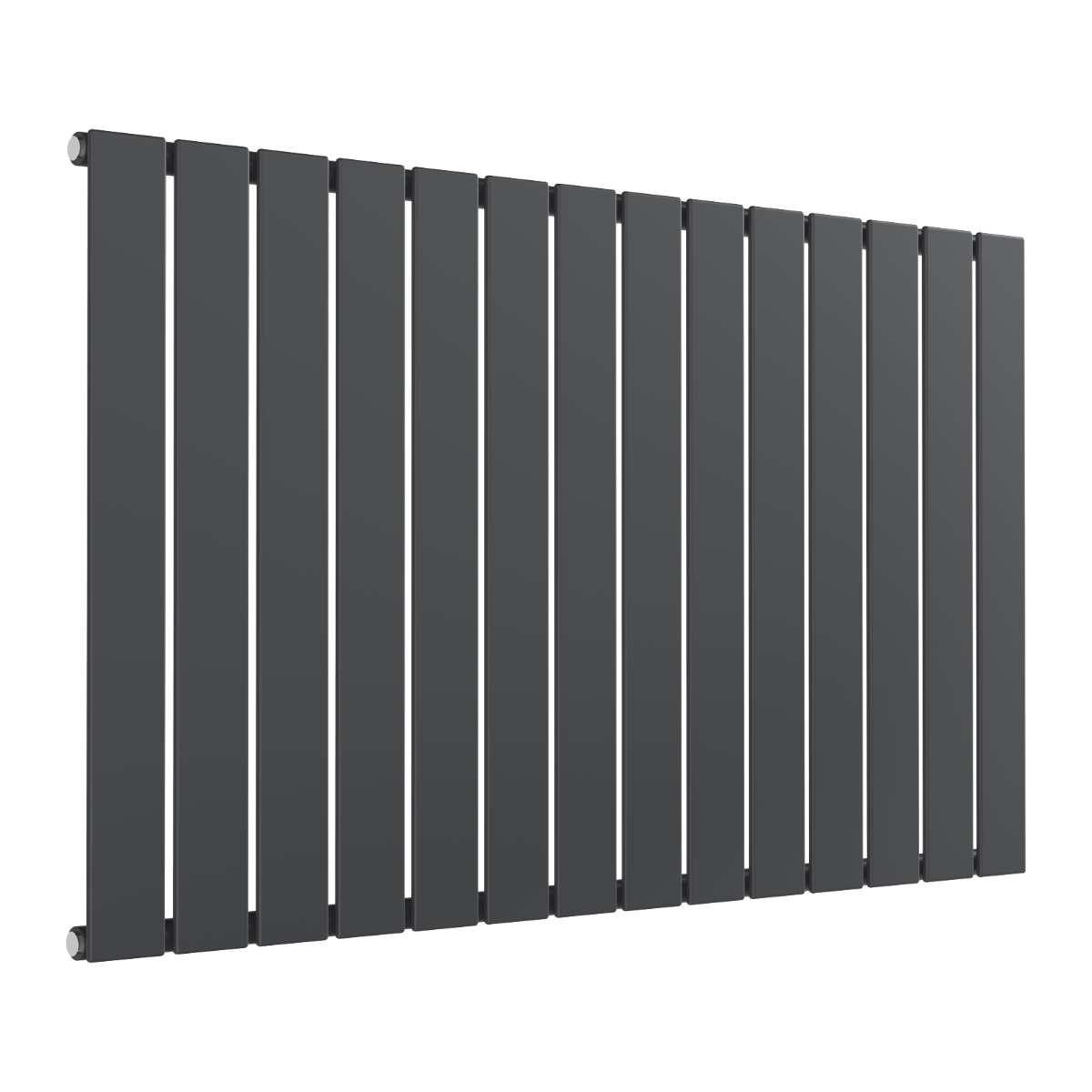 Reina Flat Horizontal Single Mild Steel Wall Mounted Heated Towel Rail Radiator Anthracite