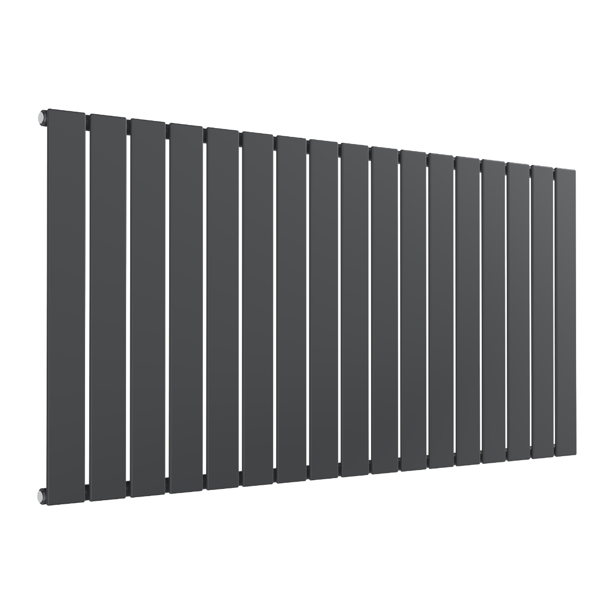Reina Flat Horizontal Single Mild Steel Wall Mounted Heated Towel Rail Radiator Anthracite