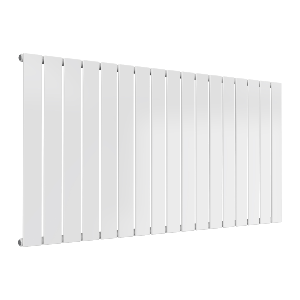 Reina Flat Horizontal Single Mild Steel Wall Mounted Heated Towel Rail Radiator White