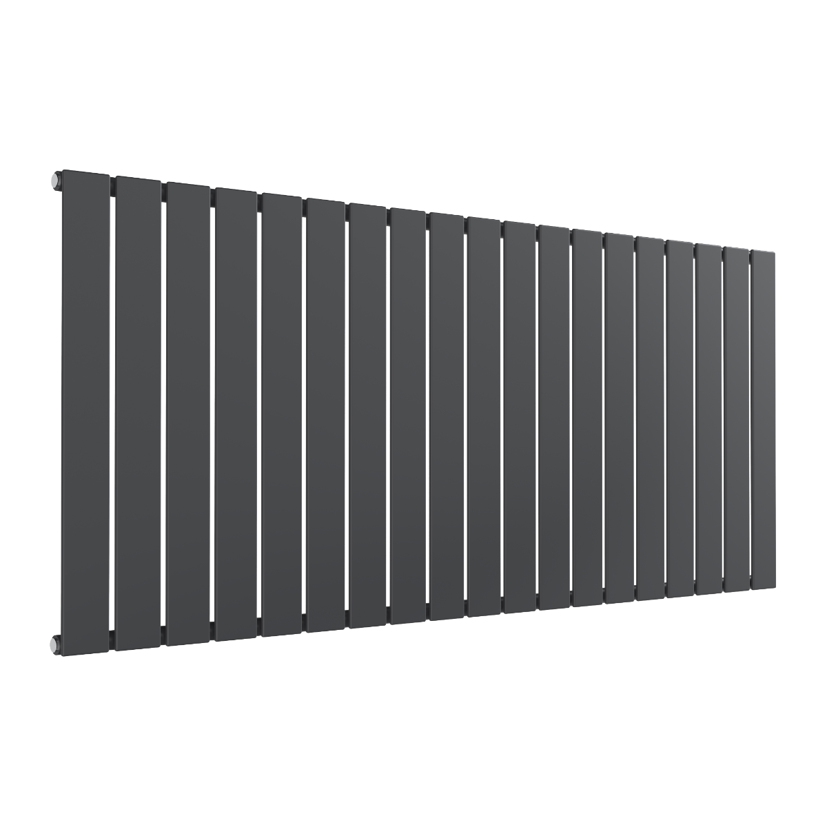 Reina Flat Horizontal Single Mild Steel Wall Mounted Heated Towel Rail Radiator Anthracite