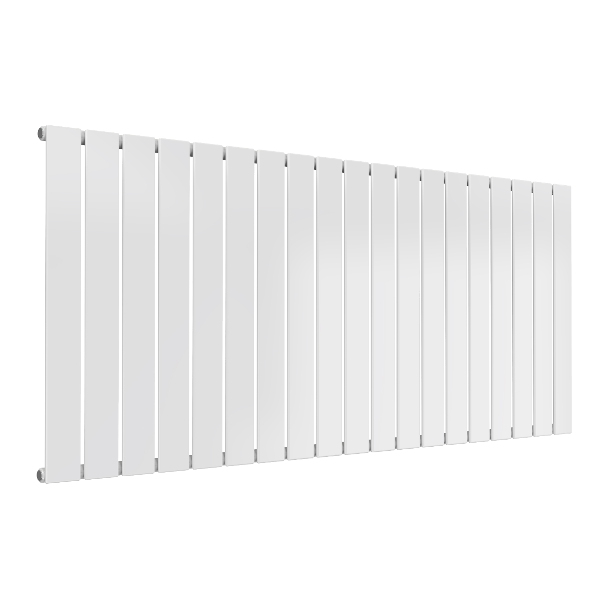 Reina Flat Horizontal Single Mild Steel Wall Mounted Heated Towel Rail Radiator White