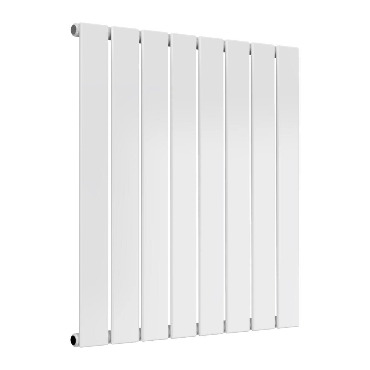 Reina Flat Horizontal Single Mild Steel Wall Mounted Heated Towel Rail Radiator White