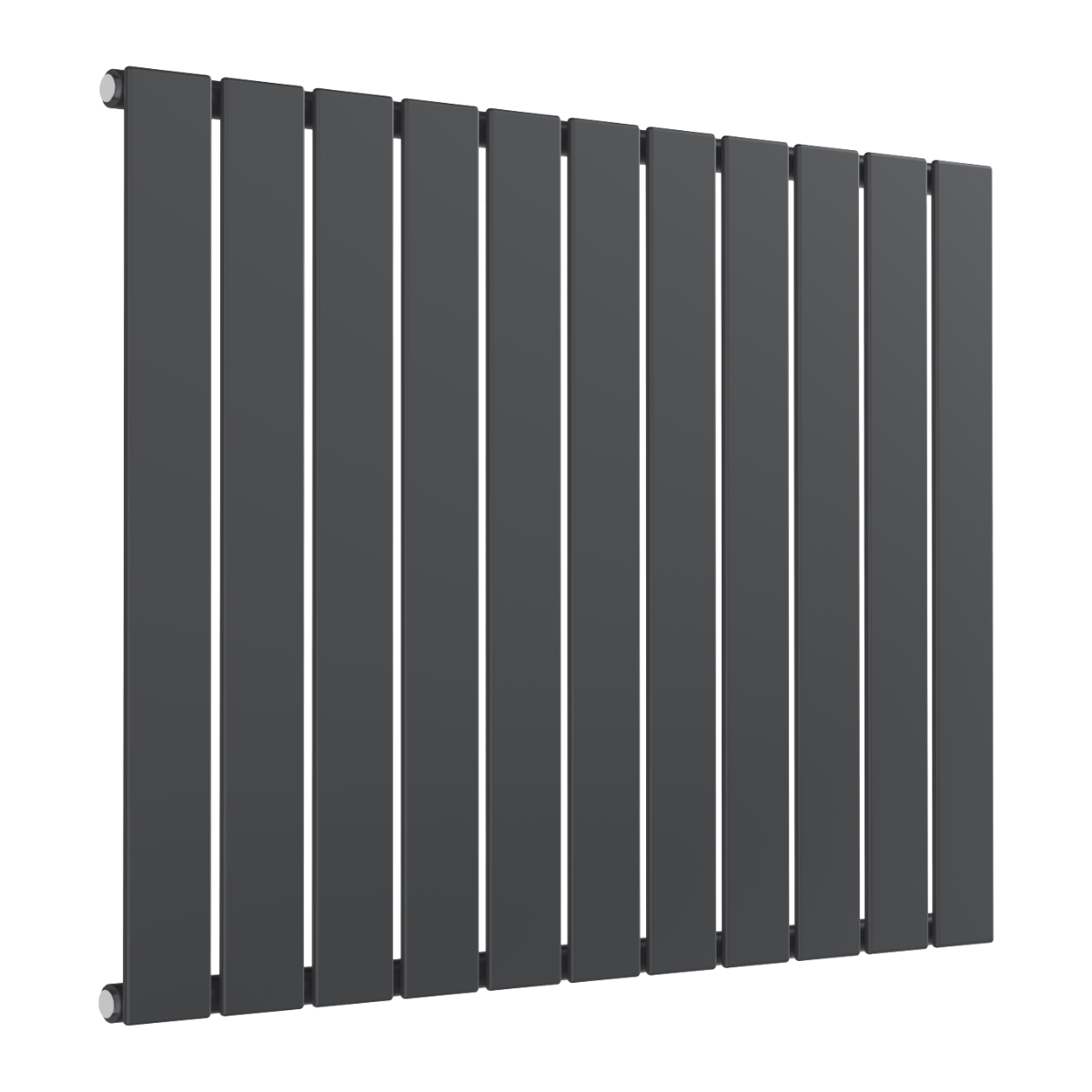 Reina Flat Horizontal Single Mild Steel Wall Mounted Heated Towel Rail Radiator Anthracite