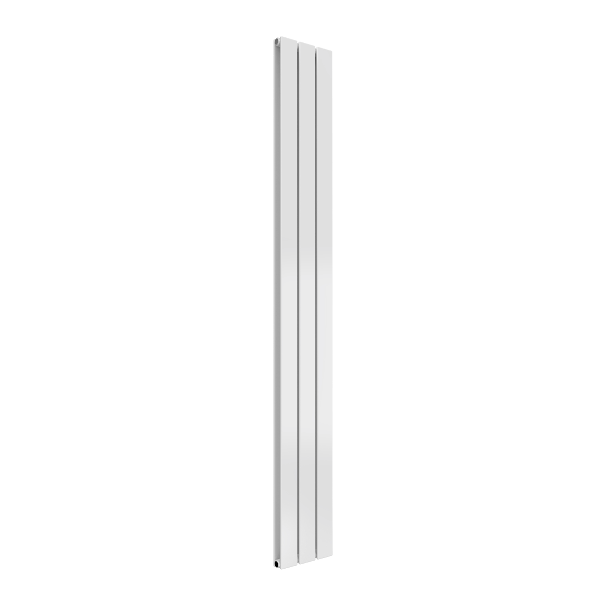 Reina Flat Vertical Double Mild Steel Wall Mounted Heated Towel Rail Radiator White