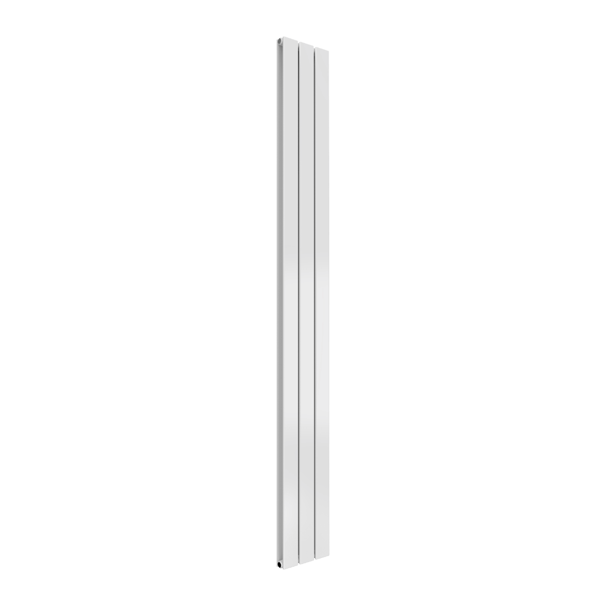 Reina Flat Vertical Double Mild Steel Wall Mounted Heated Towel Rail Radiator White