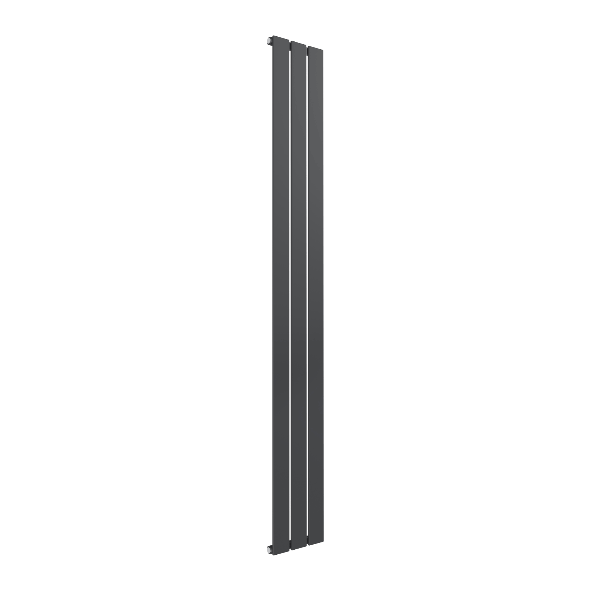 Reina Flat Vertical Single Mild Steel Wall Mounted Heated Towel Rail Radiator Anthracite
