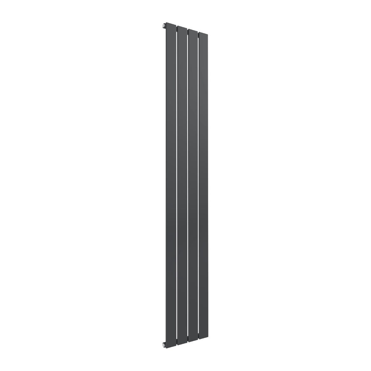 Reina Flat Vertical Single Mild Steel Wall Mounted Heated Towel Rail Radiator Anthracite