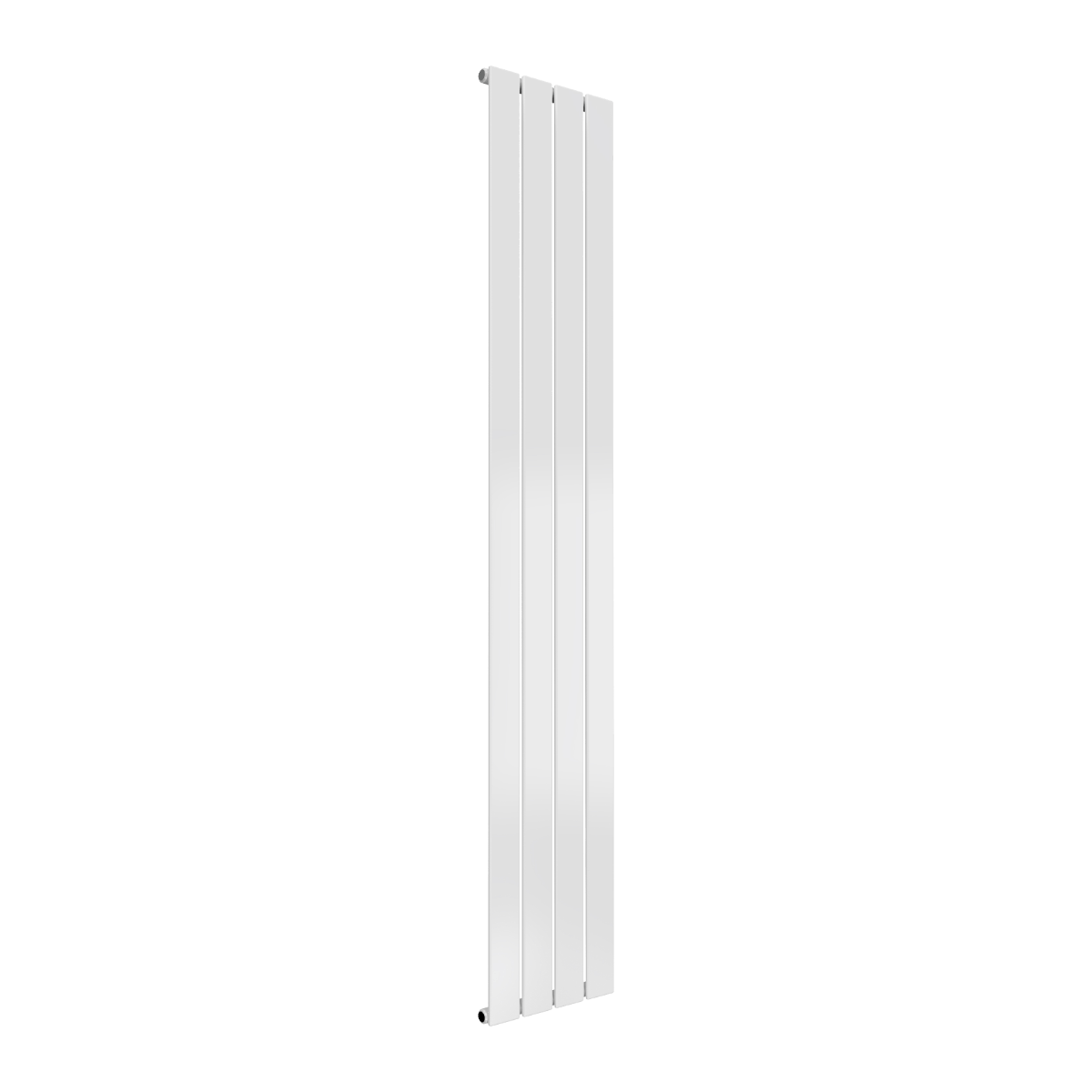 Reina Flat Vertical Single Mild Steel Wall Mounted Heated Towel Rail Radiator White