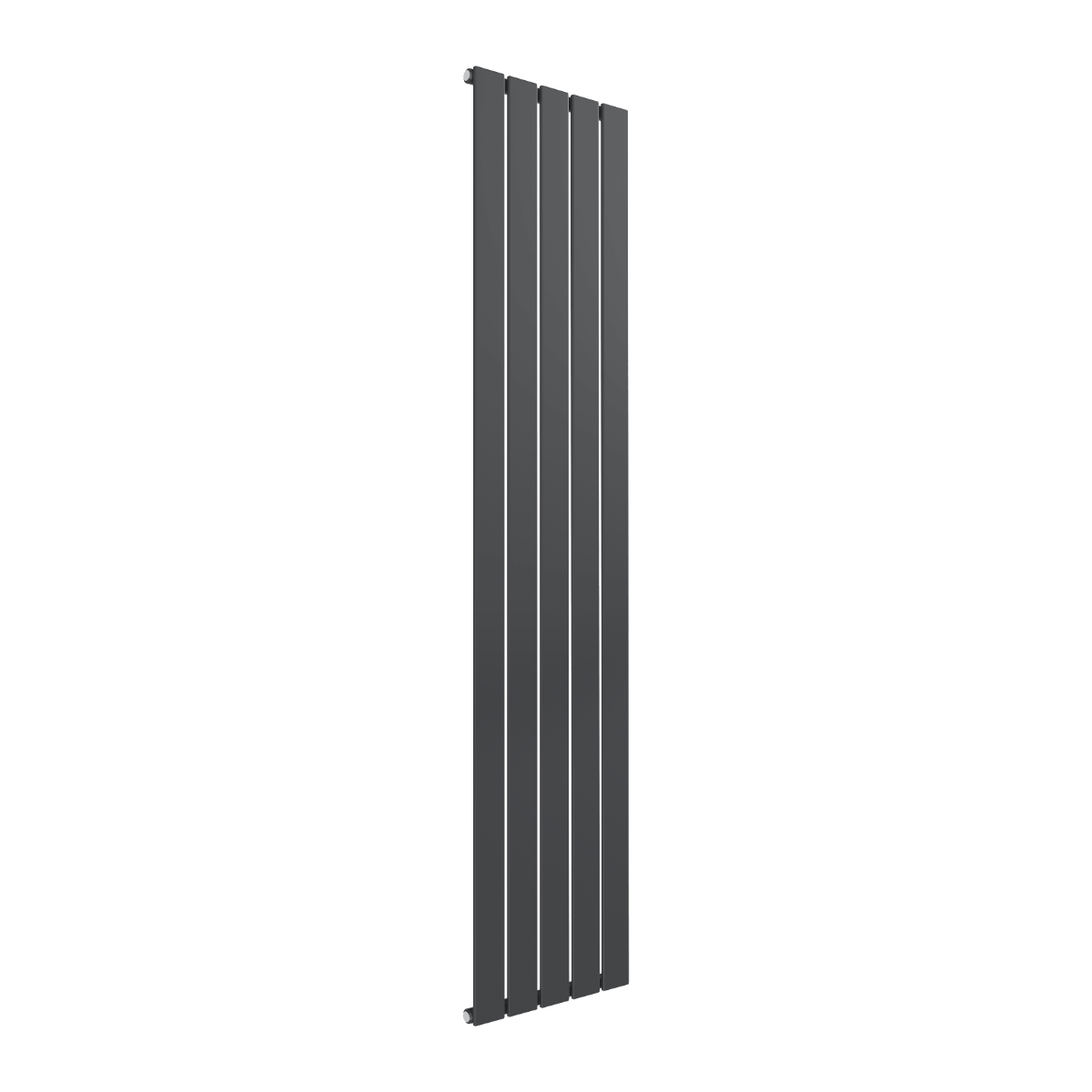 Reina Flat Vertical Single Mild Steel Wall Mounted Heated Towel Rail Radiator Anthracite