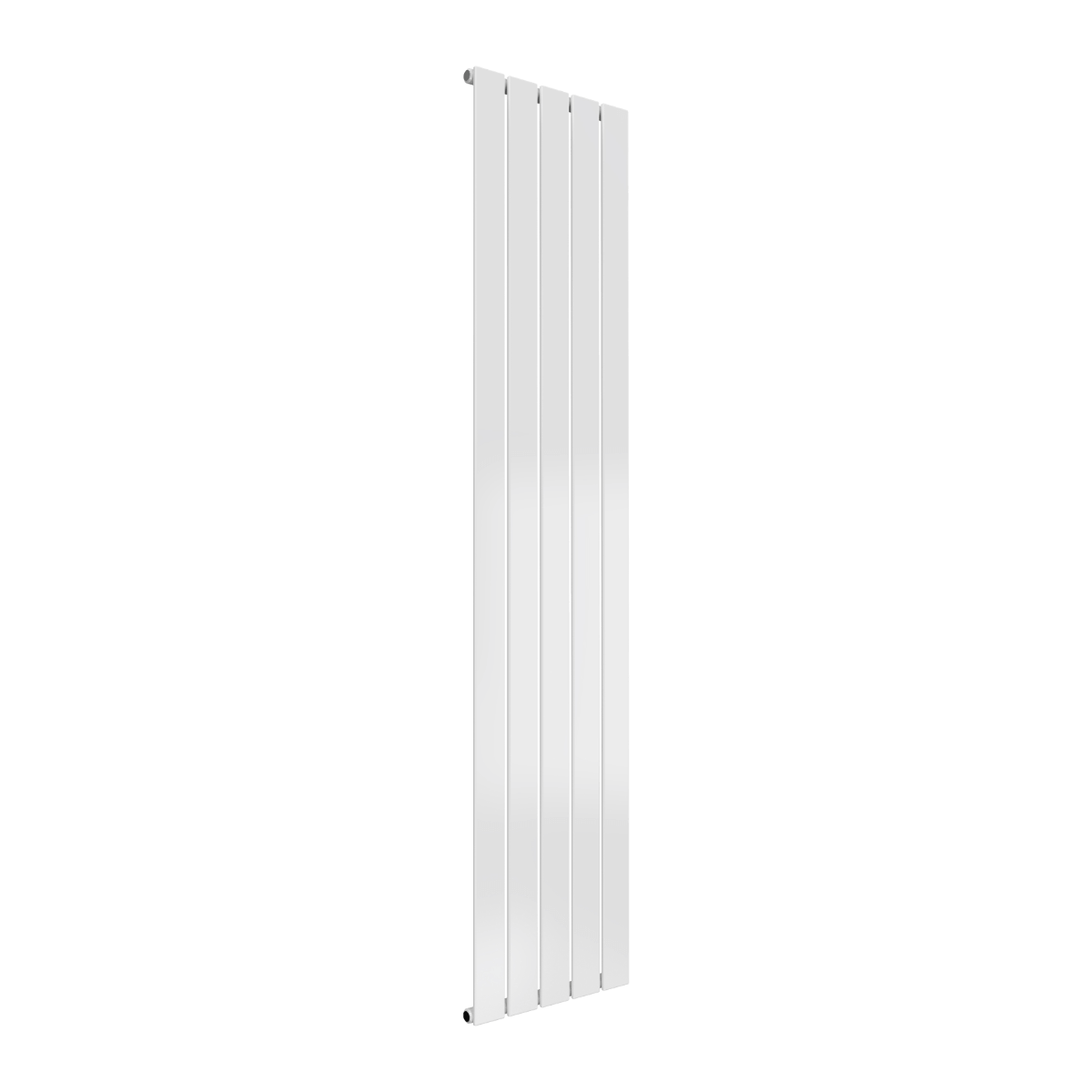 Reina Flat Vertical Single Mild Steel Wall Mounted Heated Towel Rail Radiator White