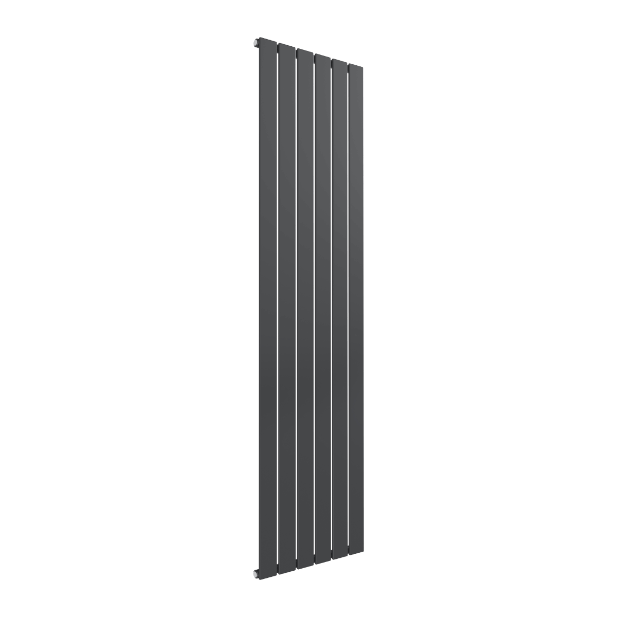Reina Flat Vertical Single Mild Steel Wall Mounted Heated Towel Rail Radiator Anthracite