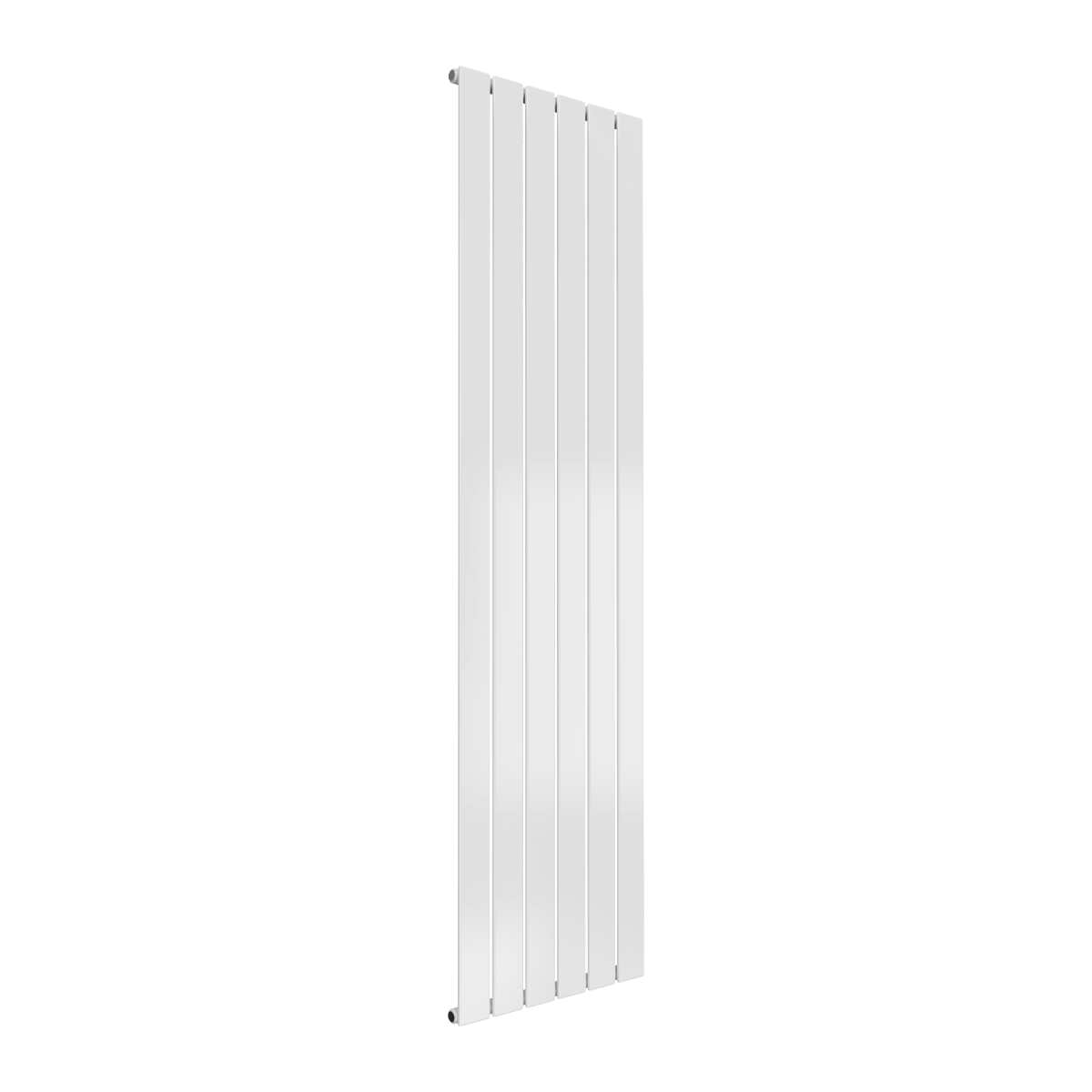 Reina Flat Vertical Single Mild Steel Wall Mounted Heated Towel Rail Radiator White