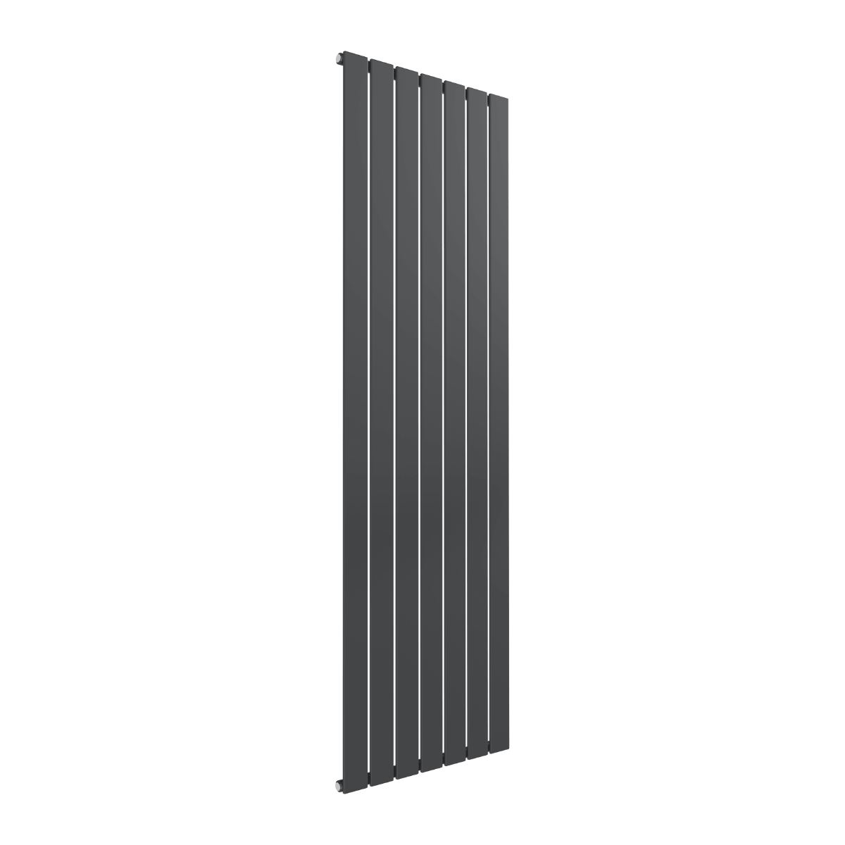 Reina Flat Vertical Single Mild Steel Wall Mounted Heated Towel Rail Radiator Anthracite