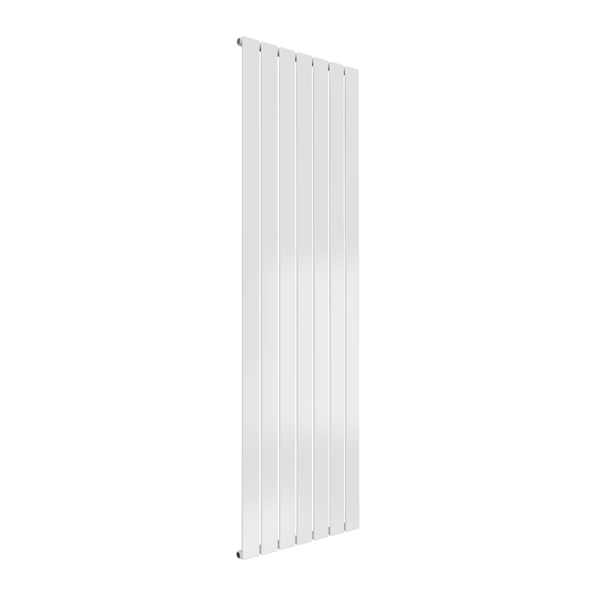 Reina Flat Vertical Single Mild Steel Wall Mounted Heated Towel Rail Radiator White